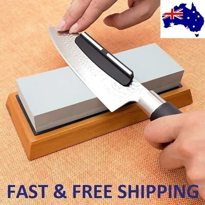 $9.99 • Buy Kitchen Knife Sharpener Ceramic Angle Guide Holder Clip For Whetstone Sharpener