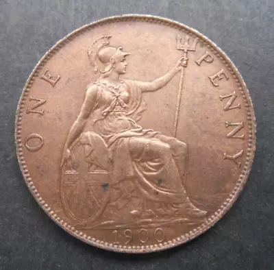 High Grade 1900 Queen Victoria Penny With Much Lustre • $12.42