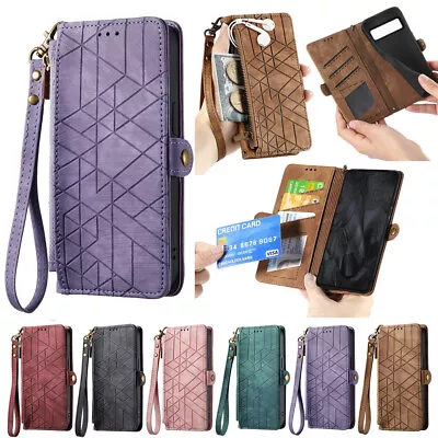For Motorola X40 G84 G73 G54 G42 Leather Wallet Phone Case With Wrist Lanyard • $11.66