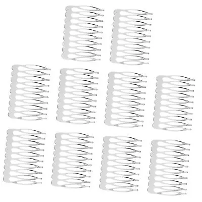 10pcs Metal Blank Hair Combs Hair Clip Pin Wedding Bridal Hair DIY Barrettes • £4.99