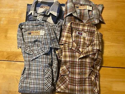 Big Mac Vintage Large 16 1.65 Lot Of 4 Long Sleeve Snap Button Up Shirts A25 • $33.32