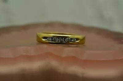 $743.40 • Buy 14K Yellow Gold 5 Stone Diamond Ring Band 0.15 Tcw Size 9.25