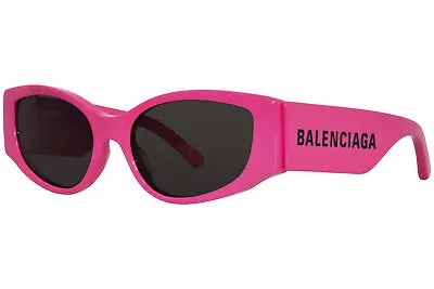 Balenciaga BB0258S 004 Sunglasses Women's Fuchsia/Grey Lenses Cat Eye 58mm • $269.95