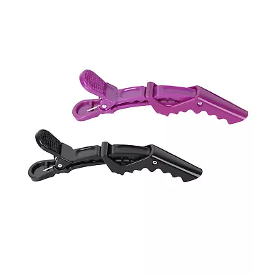 Hair Clips Alligator Crocodile Women Sectioning Non-slip Styling Black Purple • $23.70