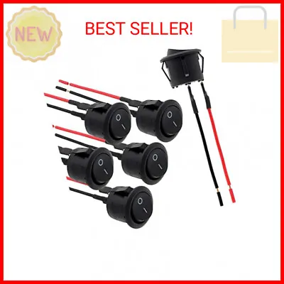 Round Rocker Switch 6 Pcs Mini Rocker Switch 12 Volt ON Off Toggle Switch With • $8.99