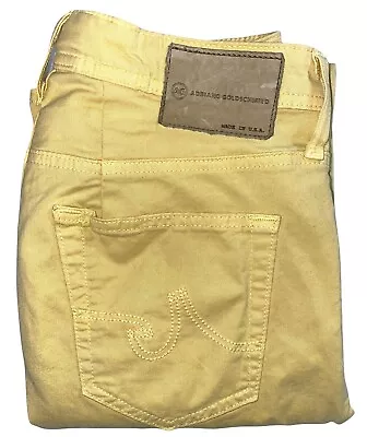 AG Adriano Goldschmied The Matchbox Slim Straight Gold Jeans 32x33 ALTERED 30x33 • $36.78