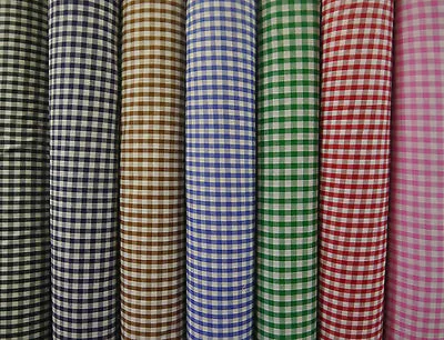 Gingham Polycotton Fabric 1/4 Inch Check Dress Craft 114cm / 45  Wide Per 1m • £3.89