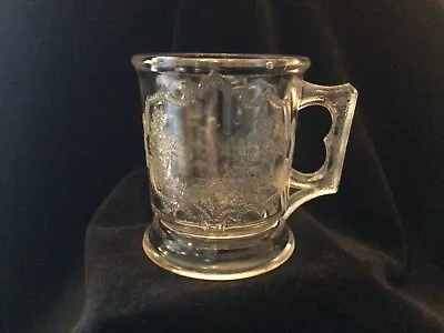 EAPG - Canton Glass Co. “Houses Medallion” Clear Mug • $39