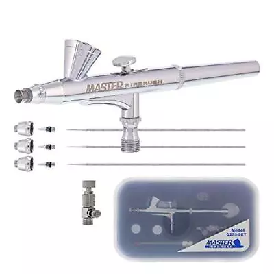 Master Performance G255 Pro Set Master Airbrush With 3 Nozzle Sets (0.2 0.3 ... • $57.81