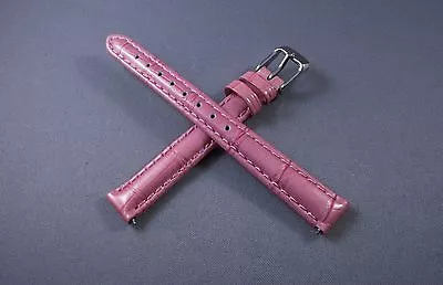 12mm Hot Pink Patent Genuine Leather Interchangeable Watch BandStrap Woman • $13.25