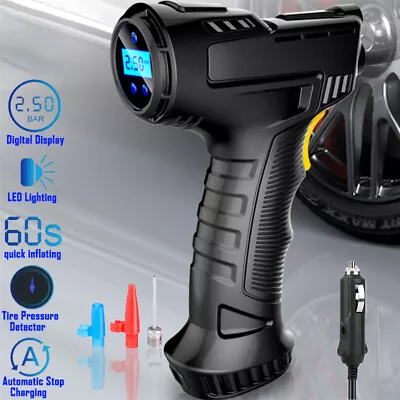 150 PSI Air Compressor Tire Inflator Fits Car Moto Bike Tires Air Pump Portable • $18.89