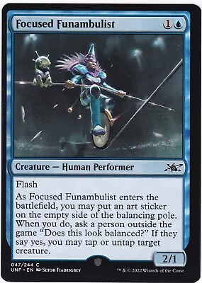 MTG Errors - Miscut - Unfinity C Focused Funambulist • $1.99