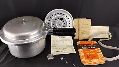 Vintage Mirro-Matic 4 Quart Pressure Cooker 394M Cooking Pot Aluminum 4 Pieces++ • $39