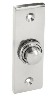 Securit Wired Chime Front Porch Door Bell Push Replacement Button - Chrome • £5.50