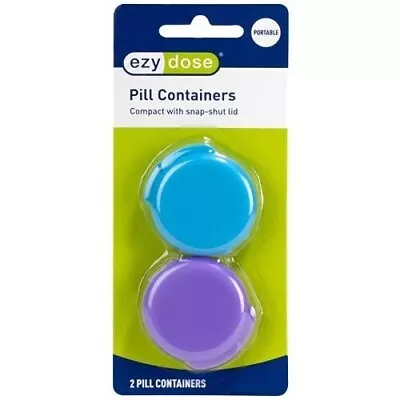 Daily Round Portable Pill And Vitamin Containers Assorted 2 Count • $3.99