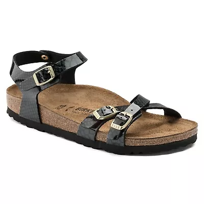 Birkenstock Birko Flor KUMBA Magic Snake Black - BNIB 1009135 • $169.95