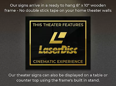 Framed 8  X 10  Home Theater / Cinema Sign - Laserdisc • $34.99