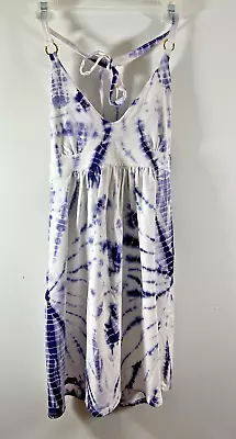 Victoria Secret Bra Top Halter Neck Tie Purple White Tie Dye Dress SZ SM • $24