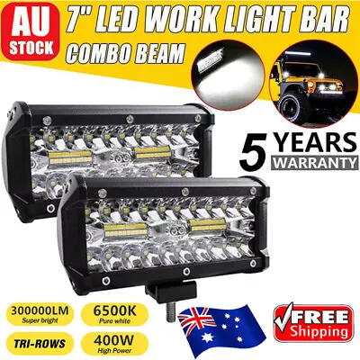 2x 7inch LED Work Light Bar Flood Spot Lights Driving Lamp Offroad Car Truck SUV • $22.98