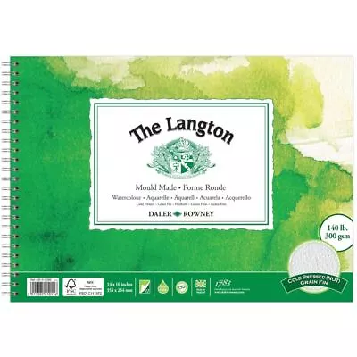 Daler Rowney The Langton Watercolour Cold Pressed Spiral Pad 14x10  300gsm • £20.25