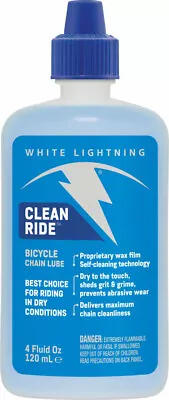White Lightning Clean Ride Bike Chain Wax Lube - 4 Fl Oz Drip • $14.10