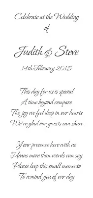 £31 • Buy 100 Place Settings Personalised/Favour Scrolls + RIBBON Poem + Name On Reverse