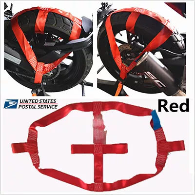 Red High Strength Polyester Rear Wheel Handlebar Transport Bar Tie Down Strap • $22.89