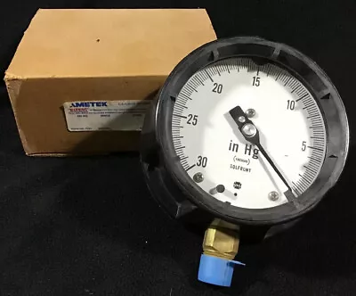 AMETEK 1980 (vacuum) Pressure Gauge. 150000. 0-30 In HG.  4 1/2.  1/2” ANPT • $24.99