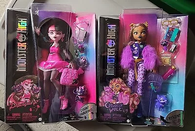 Monster High Dolls Clawdeen Wolf & Draculaura Brand New • $39.99