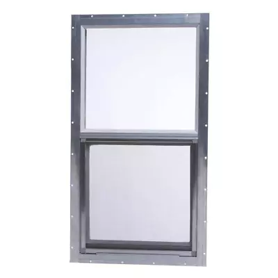 14 In. X 27 In. Mobile Home Single Hung Aluminum Window - Gray | • $128.53
