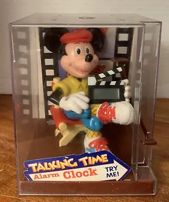 1991 Disney Sounds Fun Mickey Mouse Talking Time Director Alarm Clock • $39.99