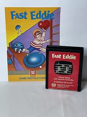 Fast Eddie (Atari 2600 1982) 20th Century Fox Cartridge & Manual Cleaned Tested • $19.99