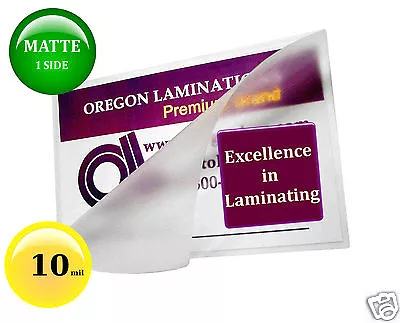 10 Mil MATTE/Clear Military Card Hot Laminating Pouches 2-5/8 X 3-7/8 (100/pack) • $32.30