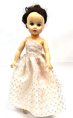 Vintage Little Miss Nancy Ann Fashion Doll 10  Teenage Pink Silver Prom Dress • $45