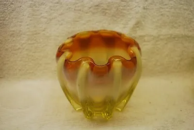 Beautiful Victorian Webb Lemonscent Vaseline Opalescent Rose Bowl Vase C1900 • $239.99