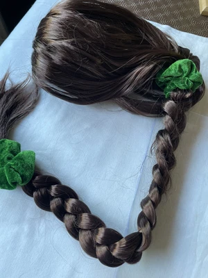 £4.99 • Buy PRINCESS FIONA (SHREK) Fancy Dress WIG - Long Plait With Green Scrunchie