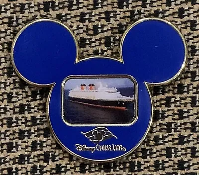 Disney Cruise Line DCL Blue Mickey Mouse Head Icon Ship Photo Picture Pin 72842 • $14.24