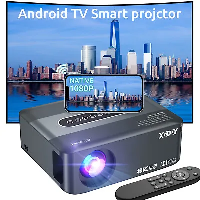 $180.49 • Buy 8K Projector 12000 Lumen Cinema Portable Home Movie Projector Wi-Fi 5G Bluetooth