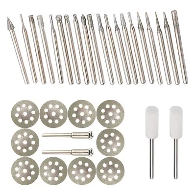 Diamond Grinding Cutting Carving Bit Set For Dremel Rotary Tool Stone Tile Glass • $12.89