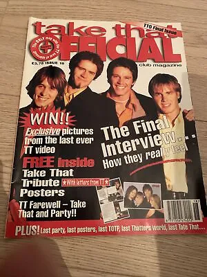 Take That Official Fan Club Magazine Issue No.18 Final Issue With Free Poster • £10