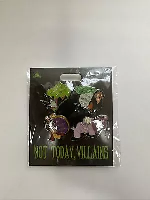 Disney Not Today Villains Jafar Ursula Scar Maleficent Booster Pin Pack Set Of 4 • $10
