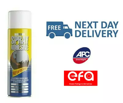 Heavy Duty Spray Adhesive 500ml Spray Glue For Vinyl Carpets Flooring Upholstery • £11.99