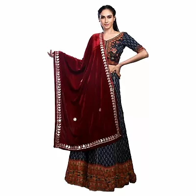 Velvet Gota Patti Dupatta/Shawl Wedding Dupatta/Shawl • £11.99