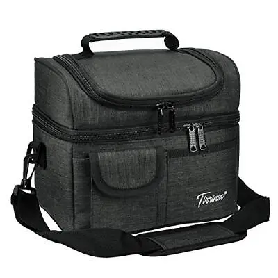 Insulated Cooler Lunch Bag For Men Work Lunch Box Bag With Dual Compartment A... • £19.76