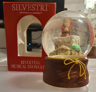 Vintage 1991 Silvestri Santa Revolving Musical Snow Globe Working! • $11.99