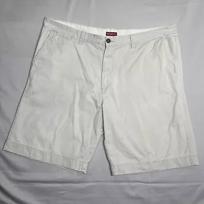 Merona Shorts Mens Size 42 Tan Flat Front Pockets 100% Cotton • $4.99