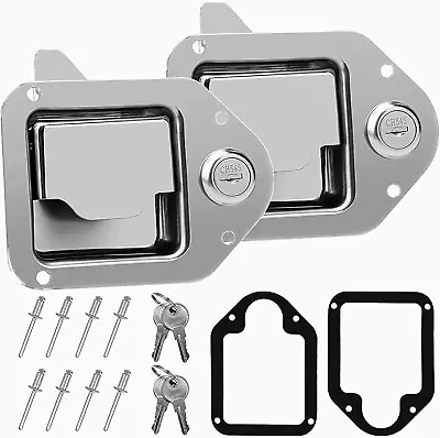 $47.99 • Buy Truck Tool Box Lock Replacement With Keys 2 PCS Tool Box Latch Stainless Stee...