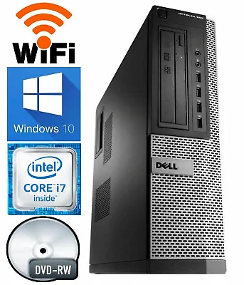 $159.99 • Buy Dell OptiPlex 7010 Intel Core I7 3rd Gen. 16GB, 500GB Windows 10 Desktop PC WiFi