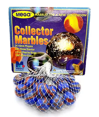 Volcano Collector Series Net Bag Glass Mega Marbles Vacor 1 Shooter 24 Players • $65