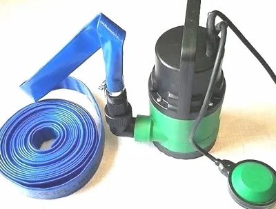 £49.95 • Buy 400W SUBMERSIBLE DIRTY WATER PUMP WITH FLOAT SWITCH 10M 25mm HOSE & 2 CLIPS